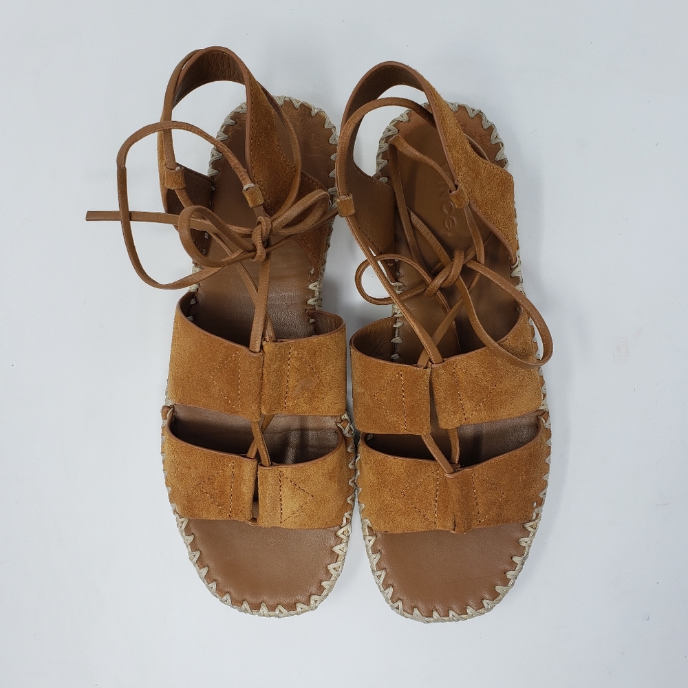 VINCE Tibor Espedrille Wrap sandals Size 8.5 - Picture 7 of 11
